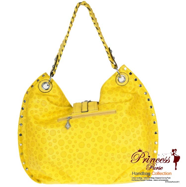 Designer Inspired Leatherette Handbag w/ FlipOver Magnate Closer W